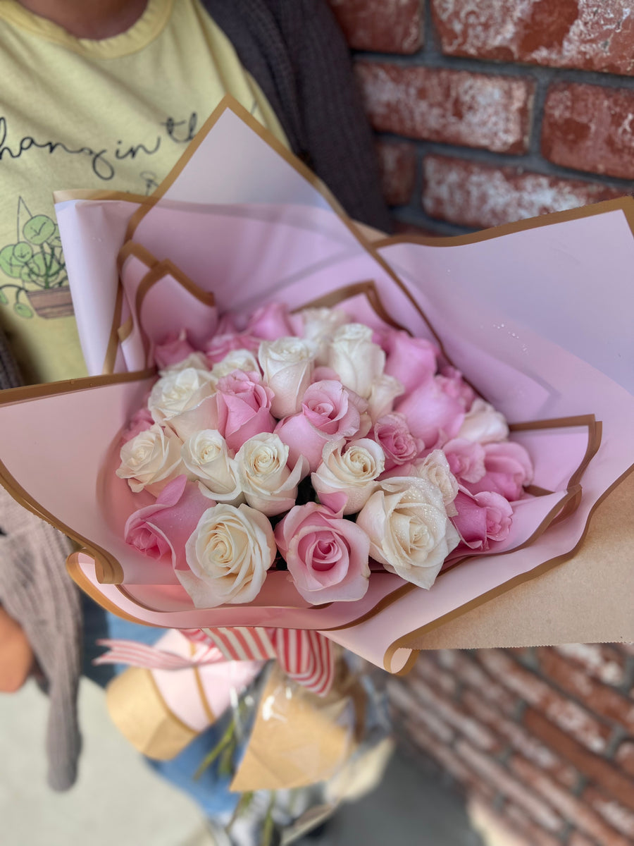 Pink and White Roses