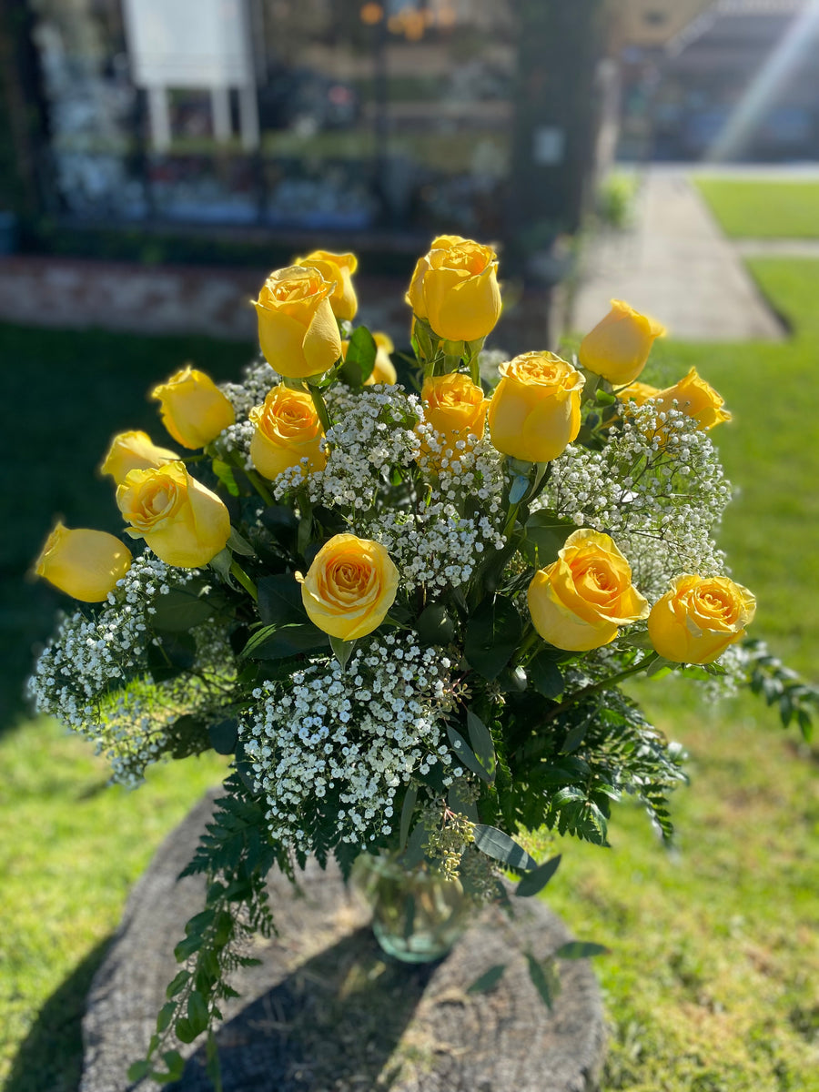 Two dozen Sunny Yellow Roses